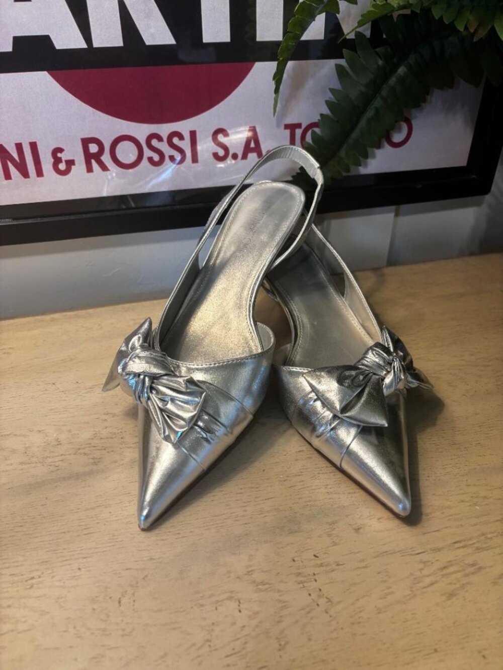Silver Kitten Heels